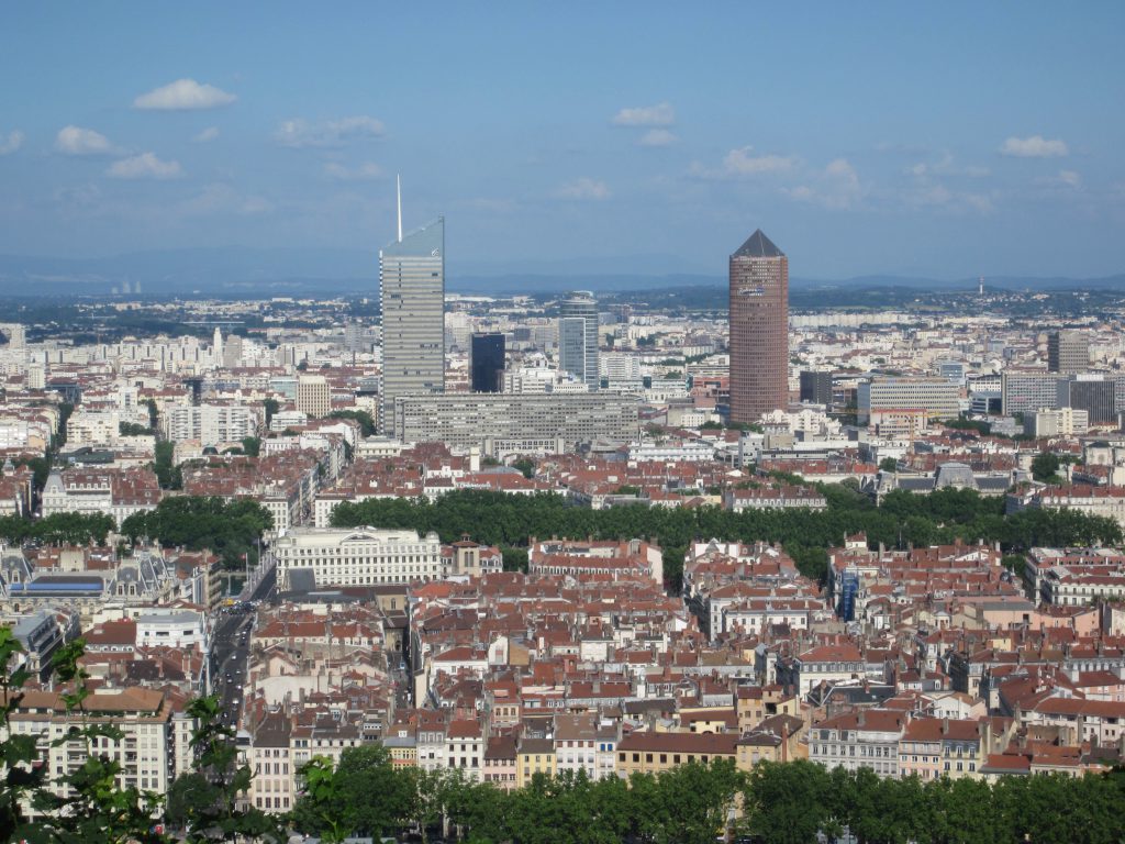 Lyonul vazut de pe colina Fourviere