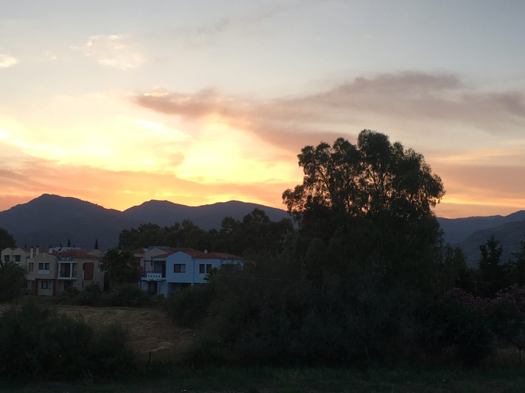 Apus de soare in Skala Kalloni