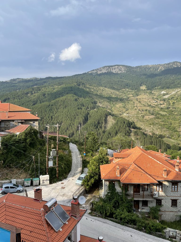 Vedere din camera noastra de la Hotelul Archontiko Metsovo