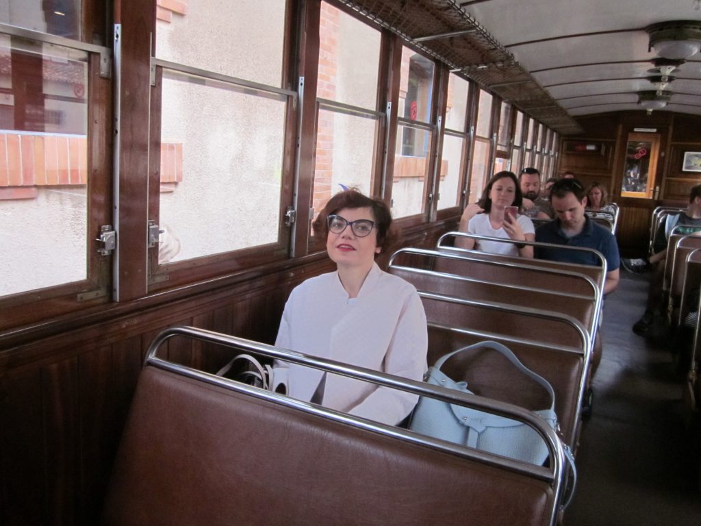 In interiorul trenuletului